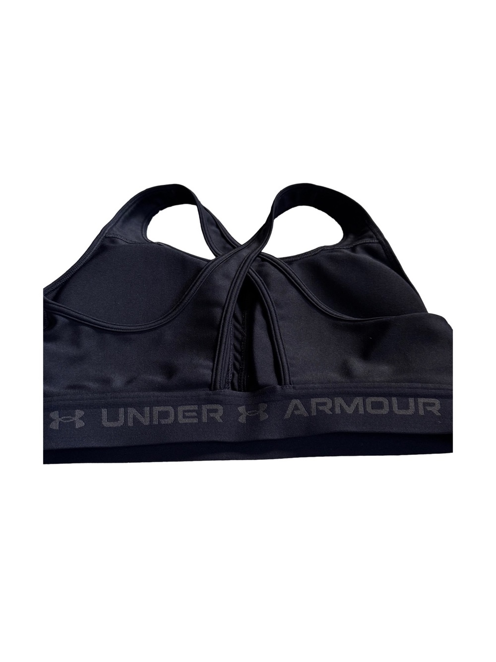 Under Armour Black Racerback Sports Bra with Branded Elastic Band - Picture 4 of 5